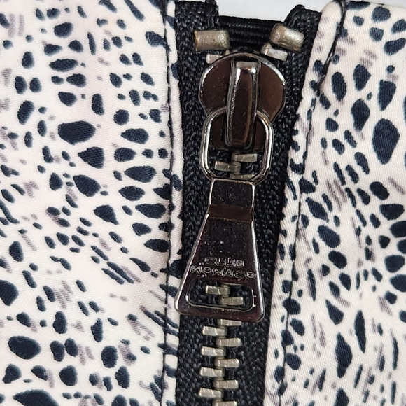 Club Monaco White Black Floral Pencil Skirt High Waisted Rise Office Work Cotton - Picture 4 of 9